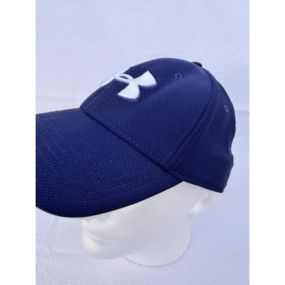 Under Armour Baseball Cap L/XL Men's Fitted Blue w/Logo Blitzing UA Classic Fit